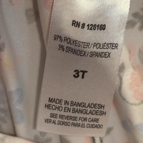 Little lass Pink, coral floral embroidered toddler girl, top and leggings set 3T - Picture 9 of 9